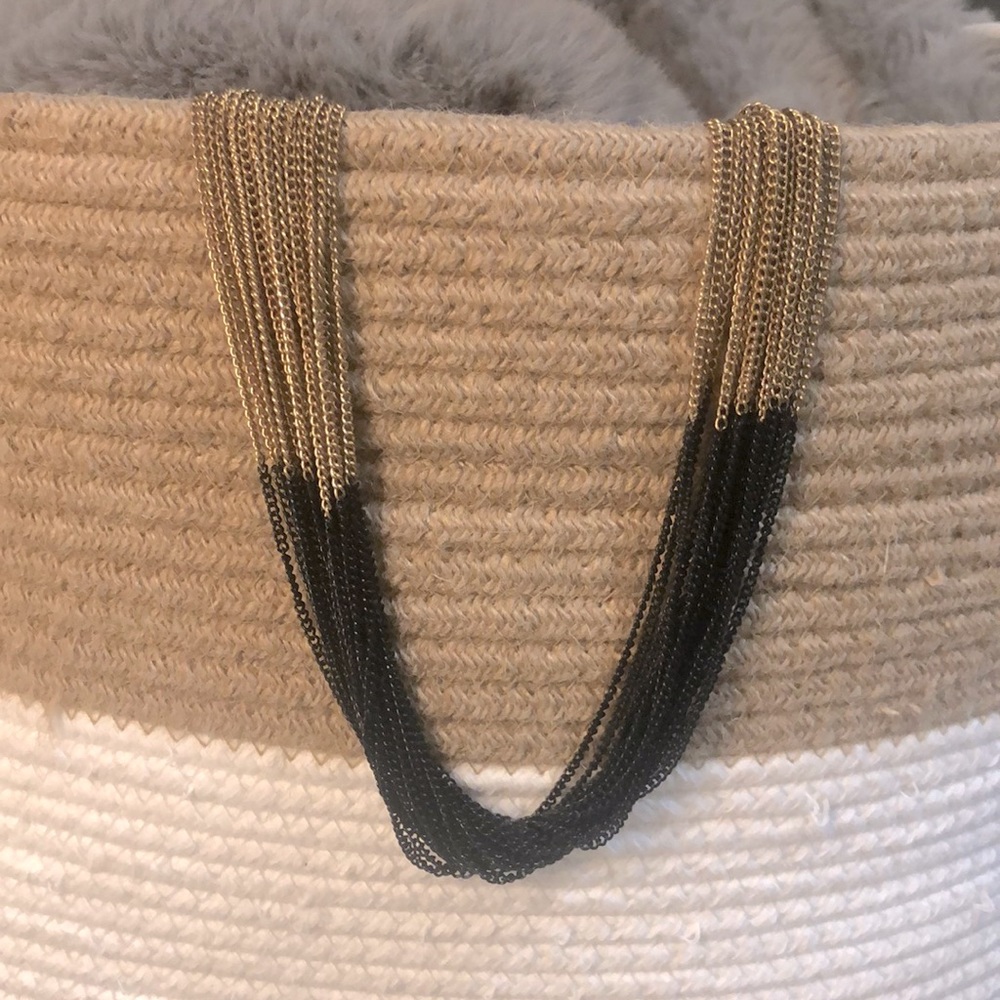 Gold and black chain necklace